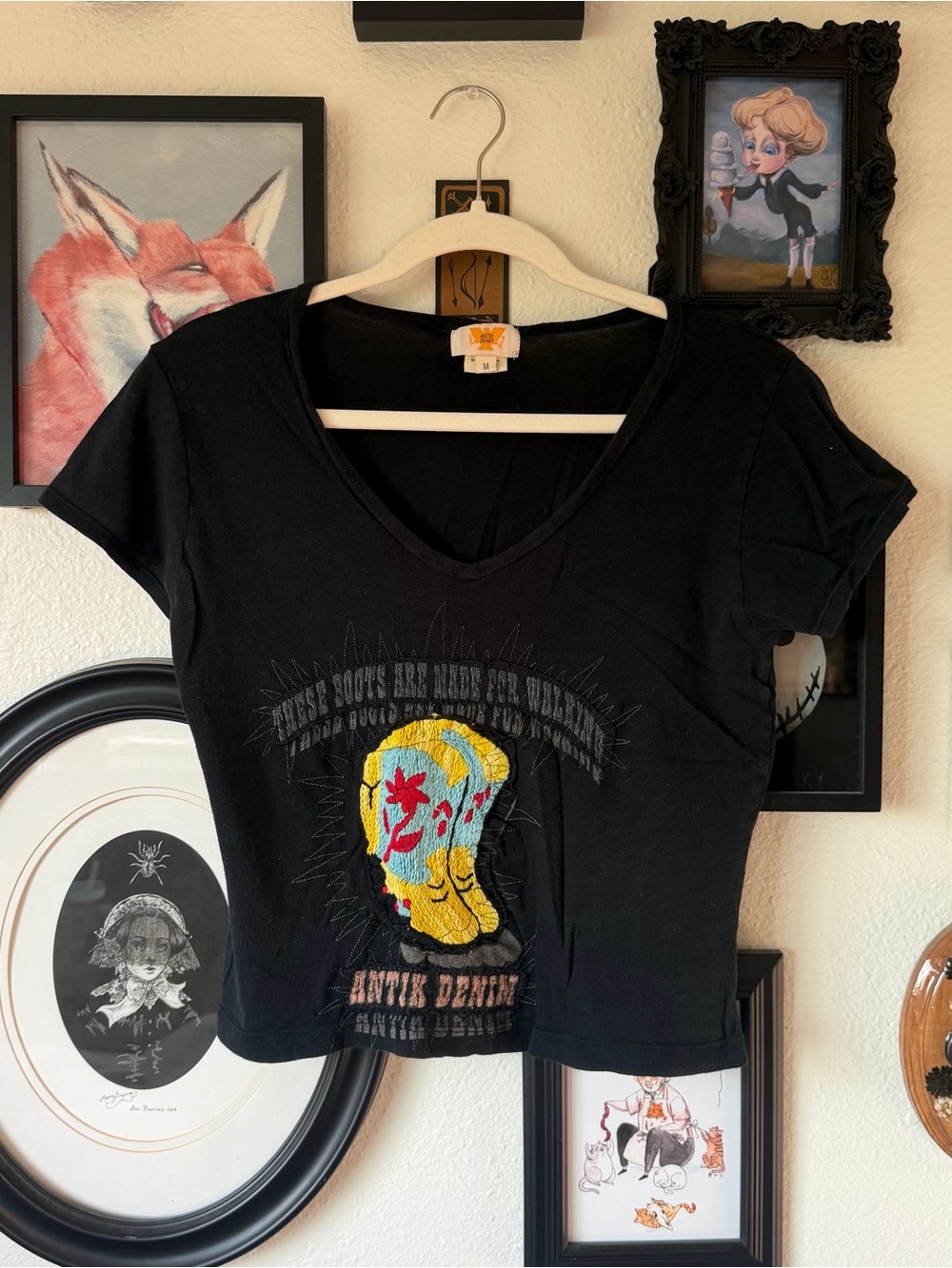 y2k antik denim baby tee